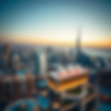 Abu Dhabi's Architectural Marvels Aerial view of Abu Dhabi skyline showcasing modern architecture