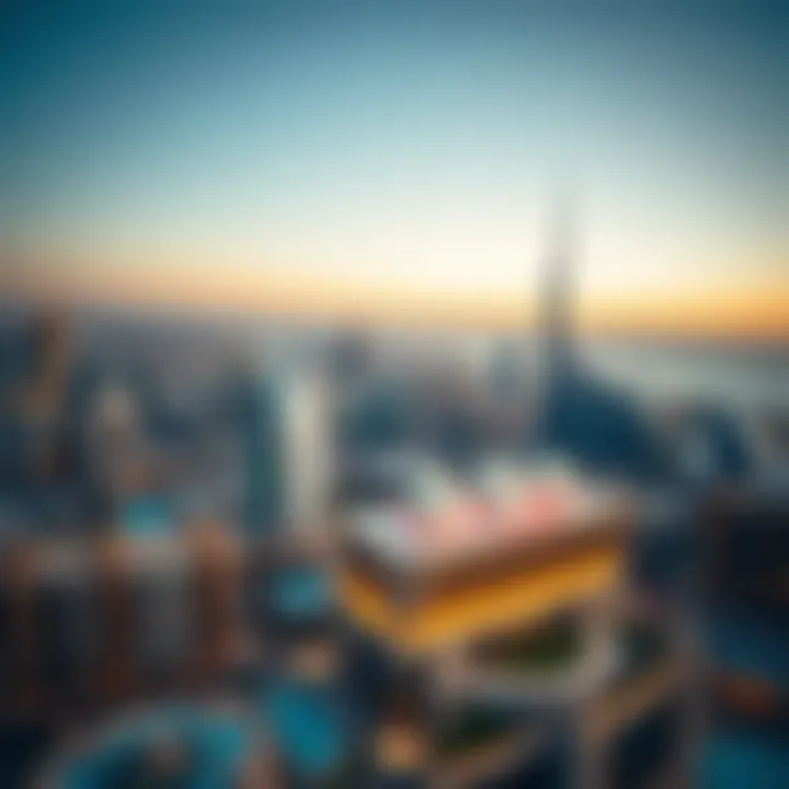 Abu Dhabi's Architectural Marvels Aerial view of Abu Dhabi skyline showcasing modern architecture