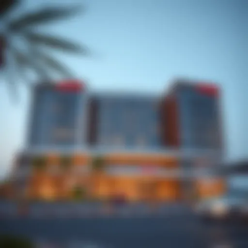 Exterior view of Al Fardan Building showcasing its modern design