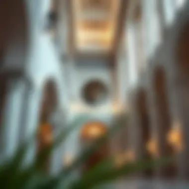 Architectural Details Inside Al Fardan Building Interior of Al Fardan Building highlighting architectural details