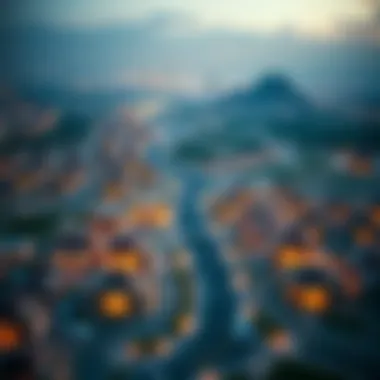 Aerial view of Al Qusais showcasing residential and commercial areas