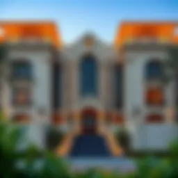 Facade of a luxurious property in Dubai