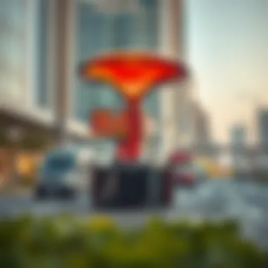 Illustration of alternative transportation options around Dubai Marina