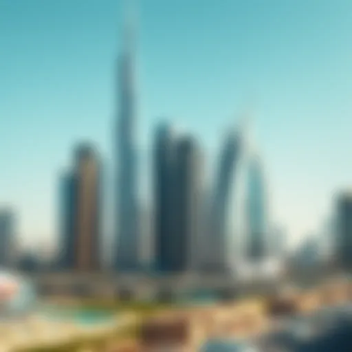 Overview of iconic Dubai skyline showcasing luxury real estate developments