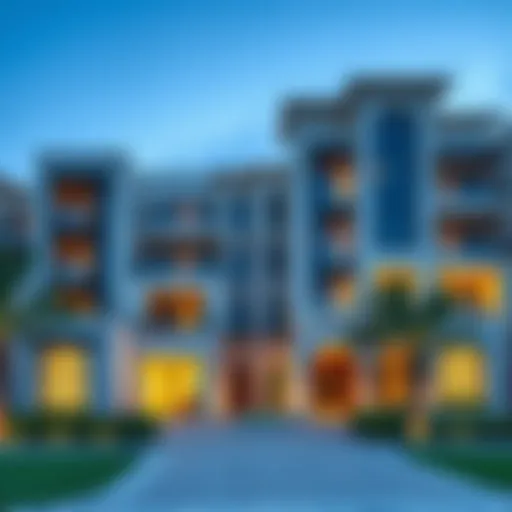 Architectural Elegance at Beach Rotana Residence Elegant exterior of Beach Rotana Residence showcasing architectural design