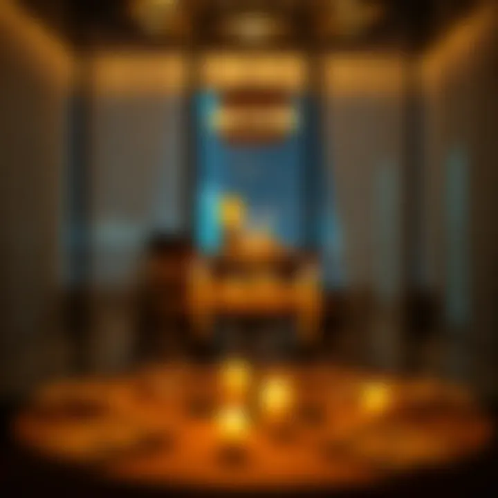 Intimate Dining Experience in Dubai Luxurious dining setup with candles in Dubai