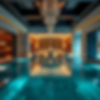 Opulent amenities inside Bulgari Residence Dubai, highlighting luxury living spaces