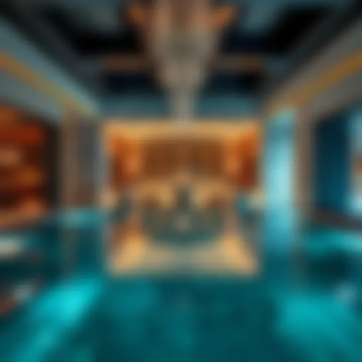 Opulent amenities inside Bulgari Residence Dubai, highlighting luxury living spaces