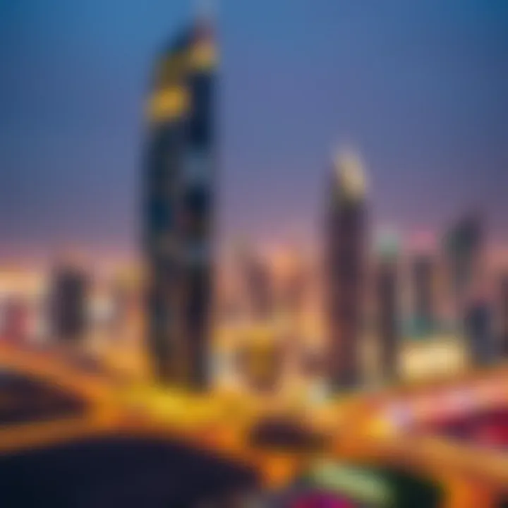 Overview of the Dubai skyline highlighting Capital Bay Tower's strategic location