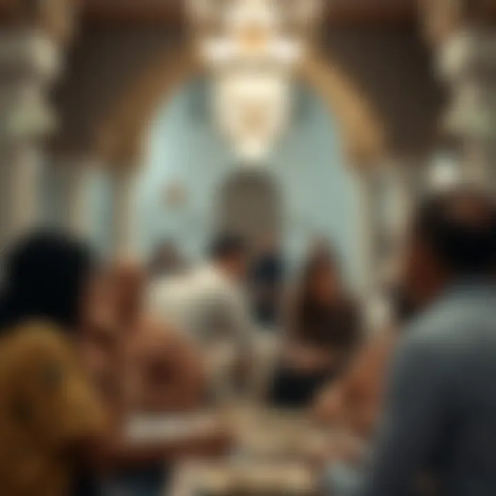 Gathering of families during Ramadan, reflecting community spirit