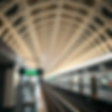 Interior Features of a Dubai Metro Station Interior of Dubai Metro Station