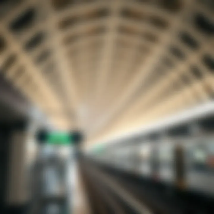 Interior Features of a Dubai Metro Station Interior of Dubai Metro Station