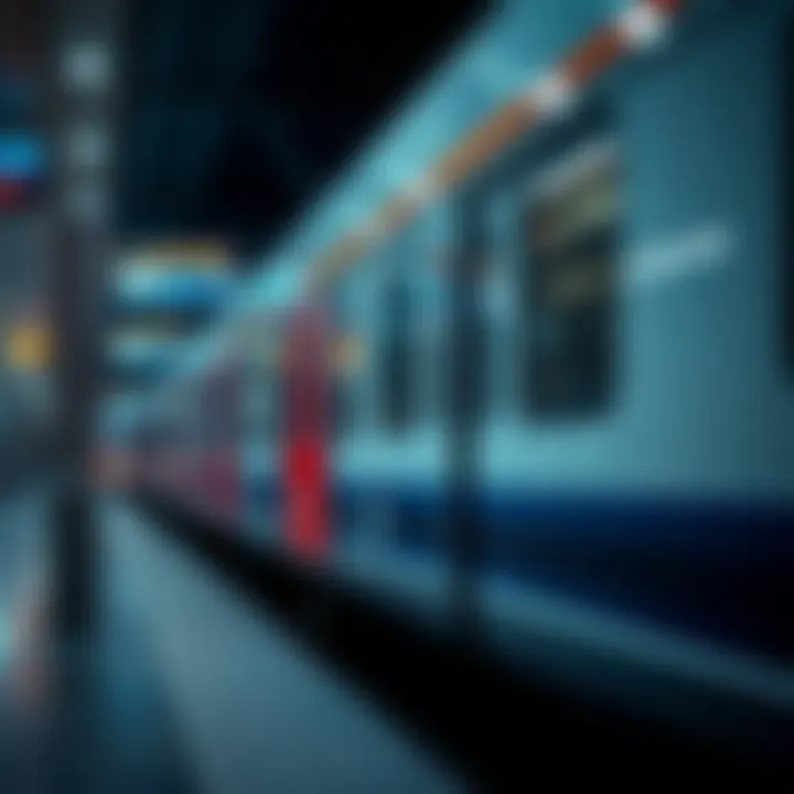 Dubai Metro Train in Operation Dubai Metro Train in Action