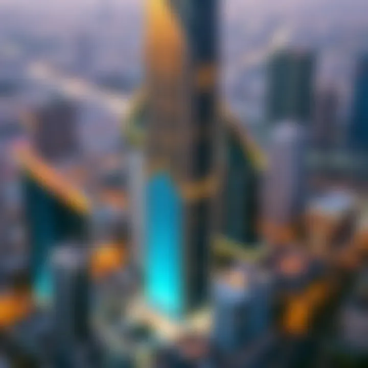 Vibrant urban landscape surrounding Continental Tower