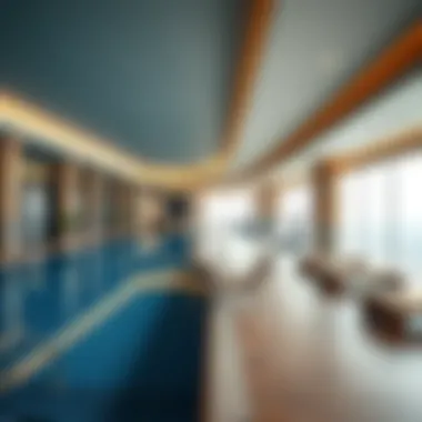 Amenities offered at D1 Tower including swimming pool and fitness center