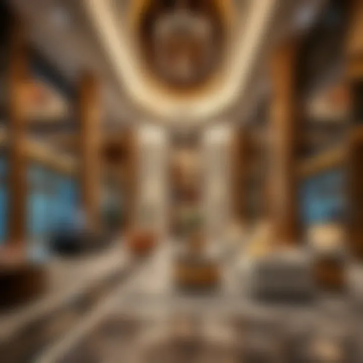 Luxurious lobby of D1 Tower with elegant design elements