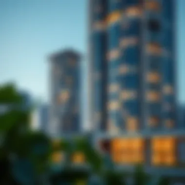 Exterior view of DAMAC Elegance Tower showcasing modern architecture