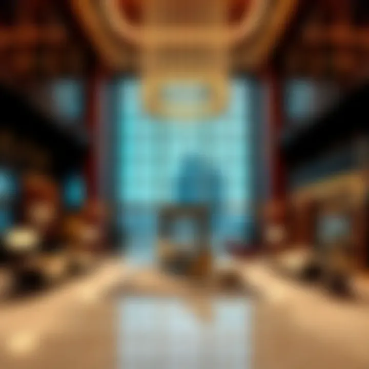 Luxurious lobby interior of DAMAC Elegance Tower