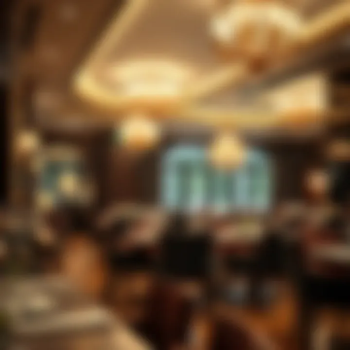 Elegant interior of a fine dining restaurant