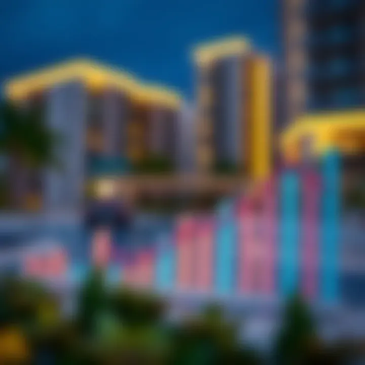 Market analysis graph highlighting investment trends in Discovery Gardens