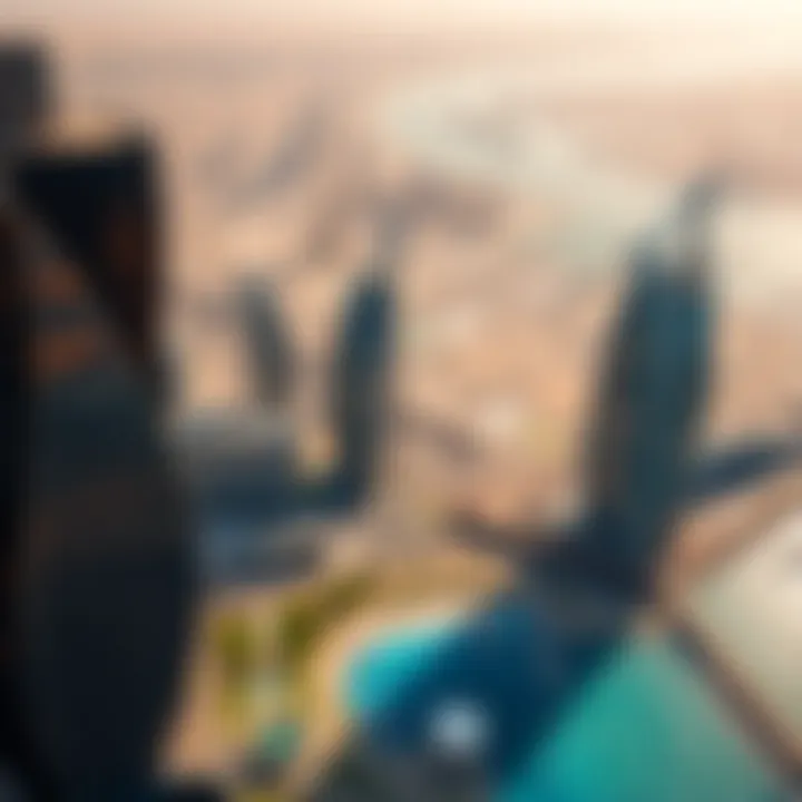 Aerial view of Dubai highlighting the location benefits of both buildings