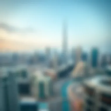 Dubai Skyline: A Testament to Modern Architecture Aerial view of Dubai skyline showcasing modern architecture