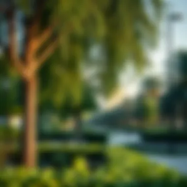 Green Spaces in Dubai A serene park in Dubai, emphasizing the importance of green spaces for residents