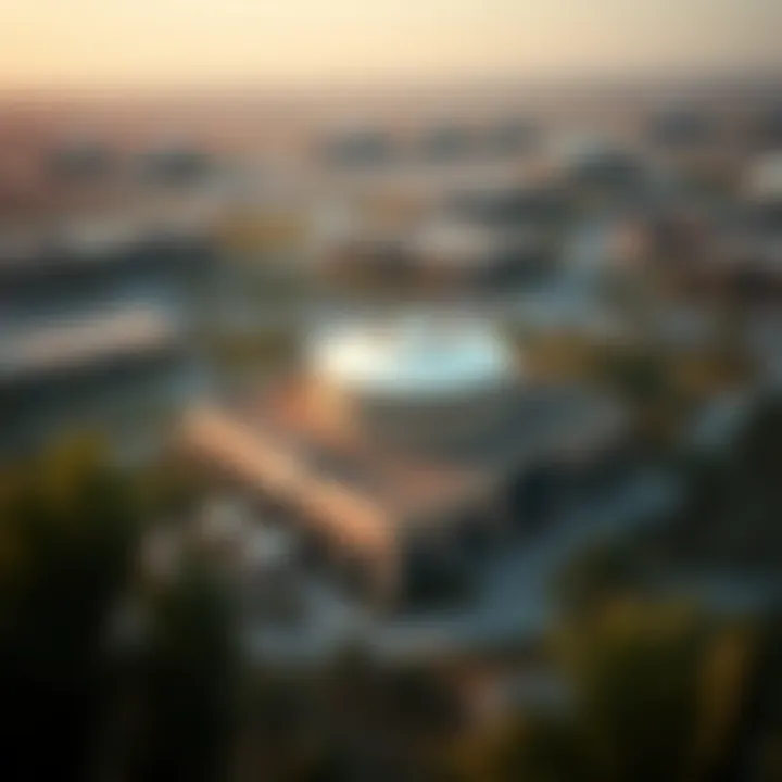 Aerial view of Al Barari's green spaces and sustainable developments