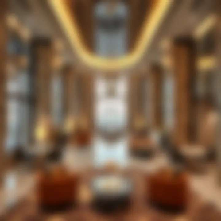 Interior of one of the towers featuring luxurious amenities