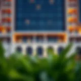 Architectural facade of the Al Faris Building in Arjan