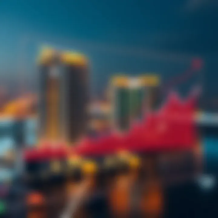 Graph illustrating the market trends surrounding the real estate sector in Dubai