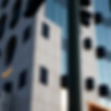 Architectural details of Al Jaziri Building's facade