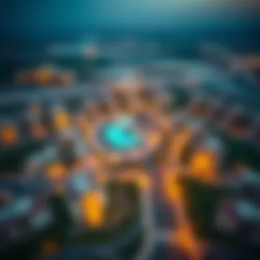 Aerial view of Alana's vibrant community and surroundings