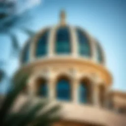 Architectural detail of the Dome Tower showcasing its unique design elements