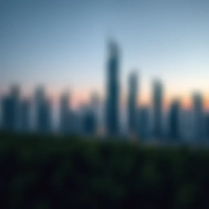 Stunning skyline view showcasing Dubai's point towers