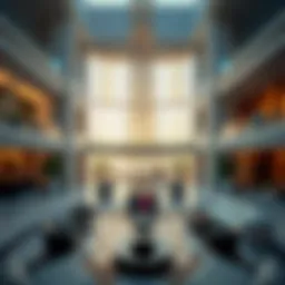 Stunning view of the atrium at برج العرب