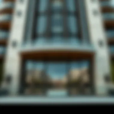 Architectural detail of برج العرب's facade