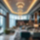 Sophisticated business lounge interior design