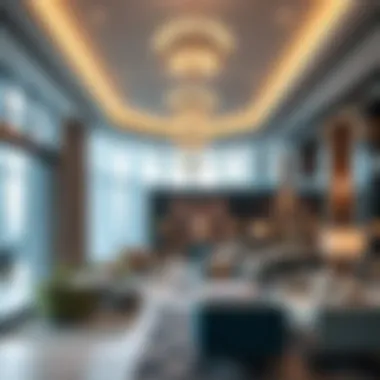 Sophisticated business lounge interior design