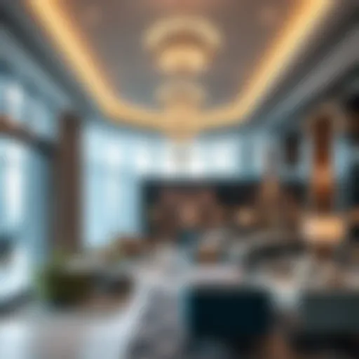 Sophisticated business lounge interior design