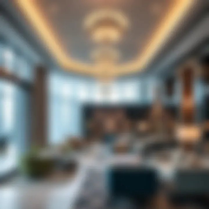 Sophisticated business lounge interior design