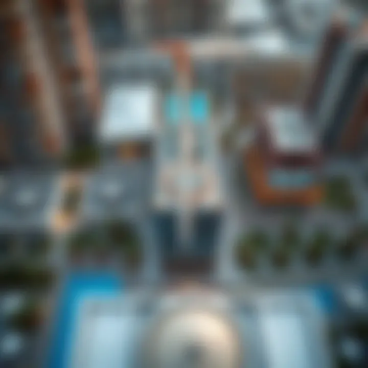 Aerial view of surrounding amenities near Citadines Metro Central Dubai