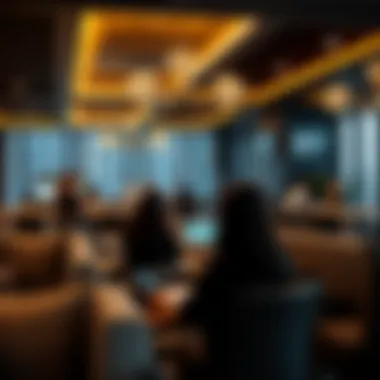 Luxurious Coworking Amenities Professionals enjoying amenities in a coworking facility