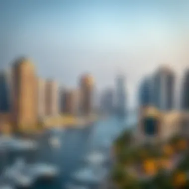 Dynamic Dubai Marina Landscape View of Dubai Marina showcasing the dynamic urban landscape