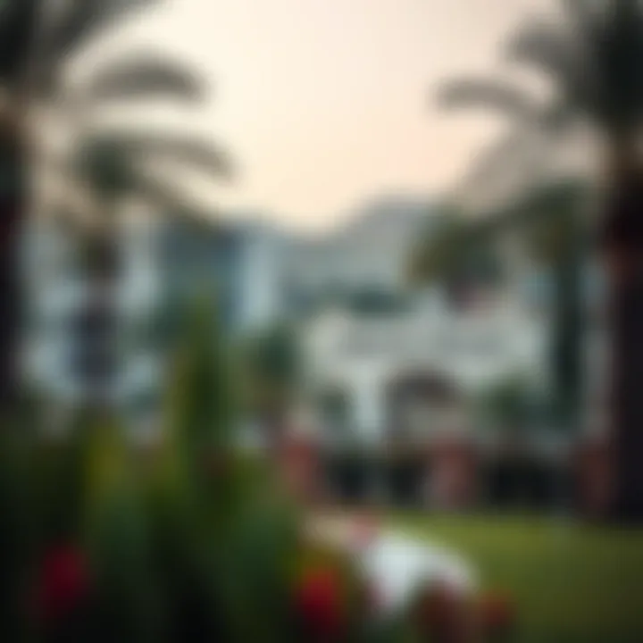 Scenic parks and recreational areas in a Dubai locality