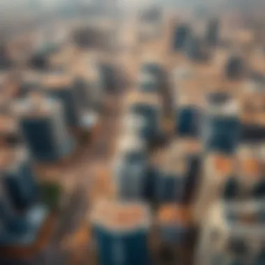 Aerial Perspective of Evolving Urban Trends Aerial view highlighting urban development trends