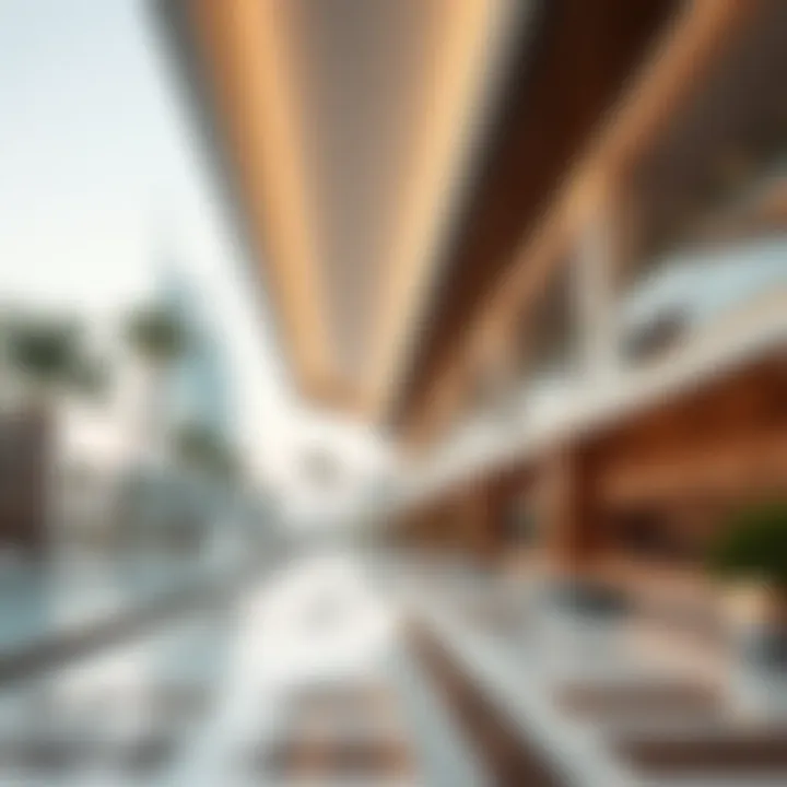 Architectural Design of Dreamland Dubai Modern architectural design elements in Dreamland Dubai reflecting its unique philosophy