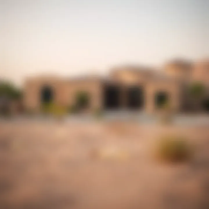 High-end villas in Arabian Ranches surrounded by desert landscape