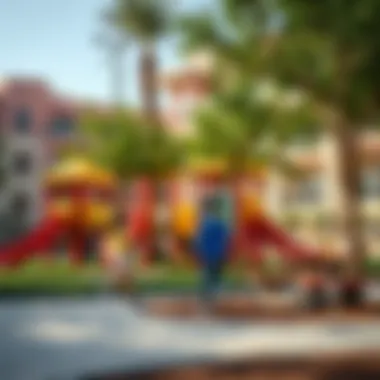 Outdoor play area for children at a school