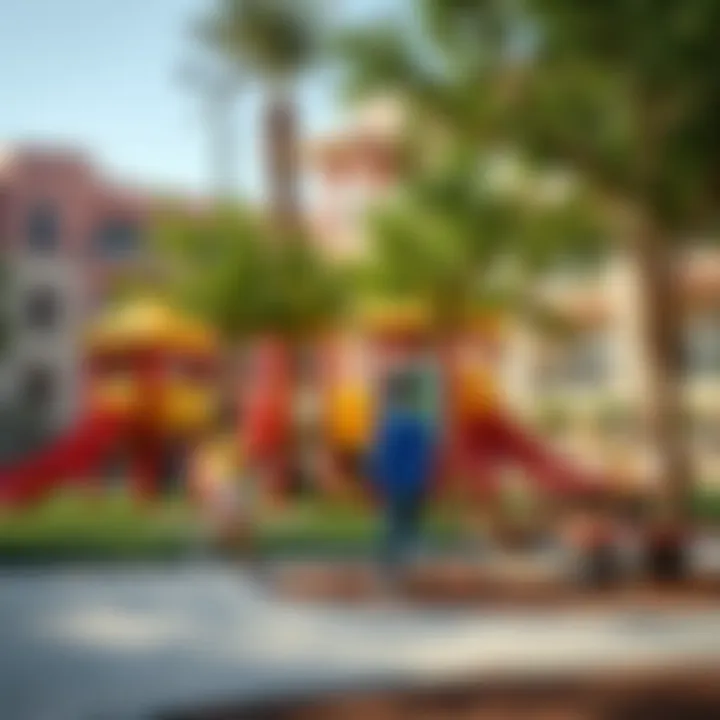 Outdoor play area for children at a school